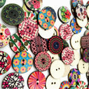 100pcs 25mm Round Wood Sewing Button DIY Clothing Bags Ornament Accessories