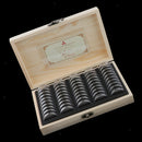 50 Capsules Coins Storage Box for 25mm,27mm,30mm Coins Collector Wooden Boxes