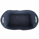 2 pieces felt basket for firewood, firewood basket, oval shape, with two ha