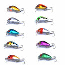10* Random Fishing Lures Kinds Of Minnow Fish Bass Tackle Hooks Baits Crankbait-