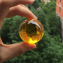 Amber Natural Quartz Magic Crystal Healing Ball Sphere 50mm Feng Shui  OZ