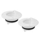 6pcs Nylon Marine Yacht Cockpit Deck Round Scupper Valve Drain with Gasket Seal