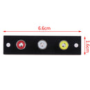3 way RCA terminal wall panel plate input phono chassis socket audio adap JR