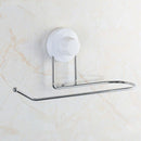 Metal Alloy Suction Cup Roll Holder Wall Mounted Bathroom Towel Organizer Hanger