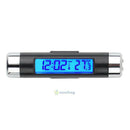 Car Blue LCD Clip-on Digital Backlight Automotive Thermometer Clock Calendar NEW