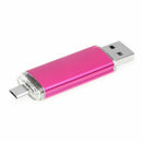 Memory 16GB USB drive OTG + mini USB Flash Drive for Notebook Rose red
