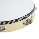 8" Hand Held Tambourine Drum Bell Birch Metal Jingles Percussion Musical