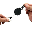 Resilience Steel Wire Elastic Keychain Recoil Retractable Key Ring (Round) A