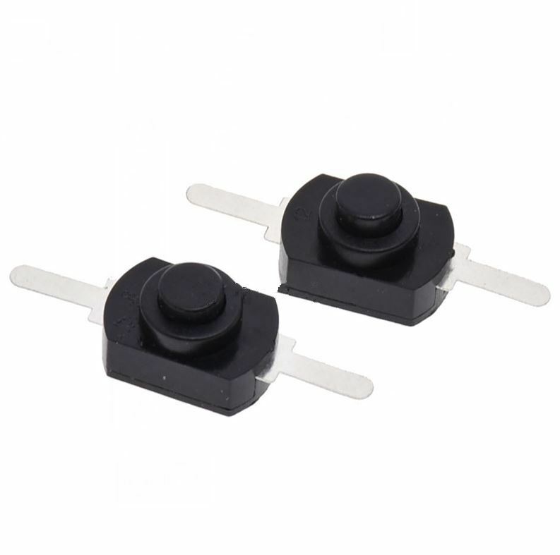 10Pcs 1A 30V DC 250V Black Latching On Off Mini Torch Push Button Switch B Ew