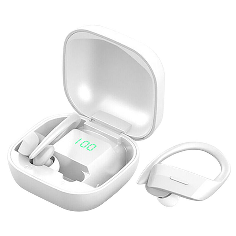 Bluetooth 5.0 Headset TWS Wireless Earphones Stereo Headphones Earbuds White