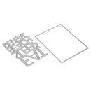 2pcs Eat Sleep DIY Cutting Die Stencil Scrapbook Embossing Craft Album Card