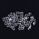 50 Pairs Screw-On Oval Silicone Nose Pads for Glasses Eyeglass  JR