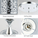 Modern Crystal Iron Ceiling Light Pendant Lamp Dining Room Chandelier Decor New