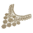 Embroidered Flower & Leaf Lace Neck Collar for Scrapbooking Jewelry Making