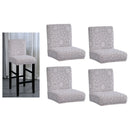 4pcs Polyester Dining Chair Covers Bar Counter Stool Slipcovers Protector