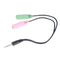 3.5mm Stereo Headphone Microphone Audio Y Splitter Cable Adapte Plug Jack CordJR