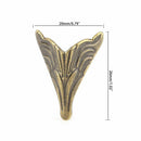 8PCS Corner Protectors Bronze Tone Case Box Corners Feet For Furniture 20x26mm