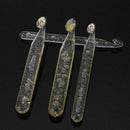 4pcs Transparent Plastic Handle Crochet Hooks Sweater Knitting Needles Set
