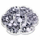 700 X 4-12mm WIBBLY WOBBLY GOOGLY EYES. CRAFTS, STICK ON STICKERS SELF ADHESIVE