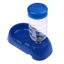 Pet Dog Puppy Cat Automatic Water Dispenser Food Dish Bowl Feeder Blue