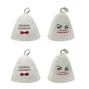 4 Pack Sauna Hat Russian Banya Cap Wool Felt Modern Lightweight Head Protection