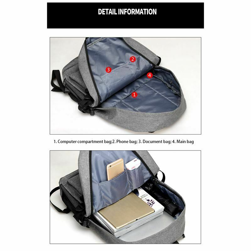 Travel Laptop Backpack Fit 15.6 Inch Laptop Oxford Cloth with USB Charging  C9P5