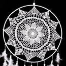 Large Size White Handmade Dream Catcher With Feathers Wall Hanging Ornament  NEW