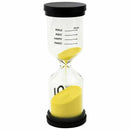 1 Yellow Glass + Sand 10 minute tick time Hourglass With packaging 13*4.3cm O2G2