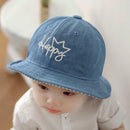 New Fisherman Cowboy Hat Infant Baby Caps Cartoon English Alphabet Sun Hat A