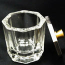 Nail Art Acrylic Crystal Glass Dappen Dish Bowl Cup Clear Nail Tools with Lid