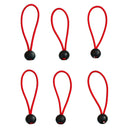 6Pcs 6inch Ball Bungee Loop Cord Tie Down Strap Wire Fix Canopy Tarp Tent Red