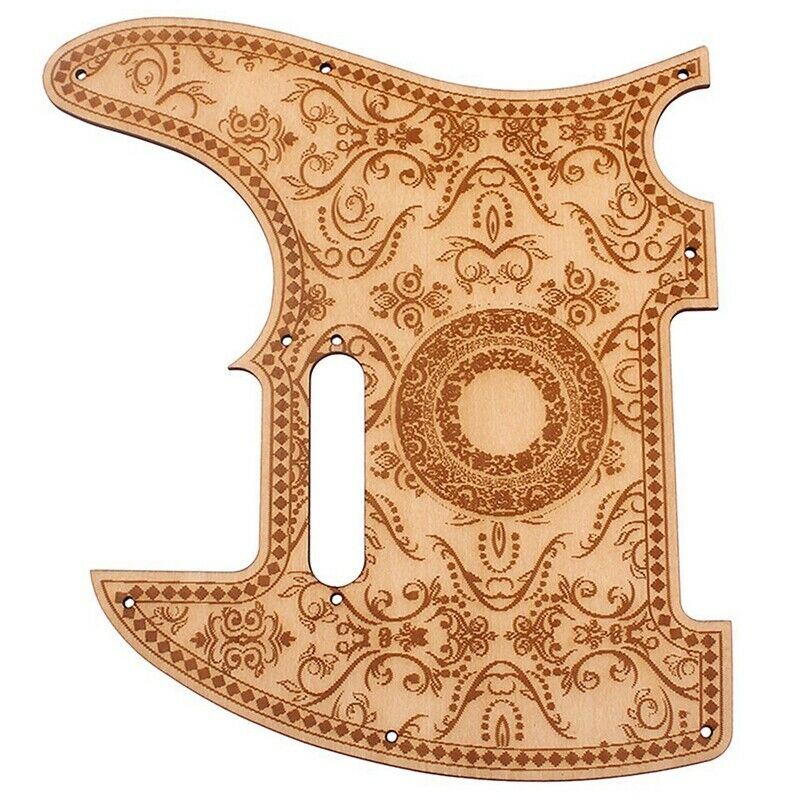 Maple Wood Guitar Pickguard Scratch Plate Guard Protector With Flower Patte