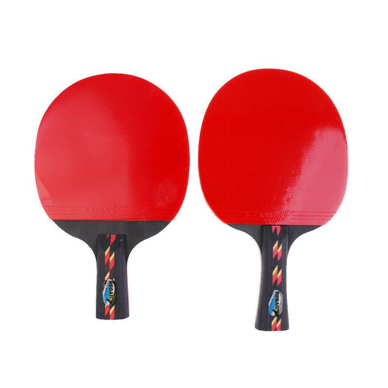 Long Handle Shake Hands Grips Two Sides Table Tennis Racket  -Pong Paddle Bat