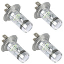 2 Pair Mini 100W SMD Automobile Front Foglight Driving Lights Bulbs H7
