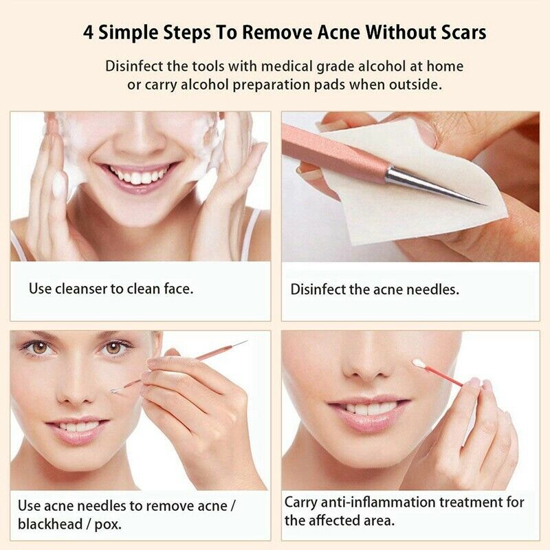 Blackhead Remover Comedone Extractor, 6 PCS Acne Tool Removal Kit Multi-Fun O3C5