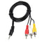 1/8 '' 3.5mm Mini Stereo Male To 3 RCA Male Adapter Cable For Camcorders
