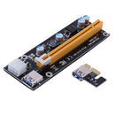 USB 3.0 PCI-E Express 1x  Extender Riser Card Adapter 6PIN Power Cable