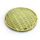 Bamboo Round Fruit Plate Handmade Storage Tray Hand Knitting Bread Basket F