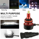 Pair H11 H8 H9 1800W 270000LM 4-Sides LED Headlight Kit Hi/Lo Power Bulb 6000k U