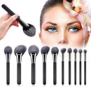 10x Makeup Brushes Nylon Wool with Wooden Handle Eye Shadow Foundation Brush Kit