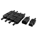 5 Pairs IEC C14 Male+C13 Female Inline Rewirable Power Plug AC 250V 10A