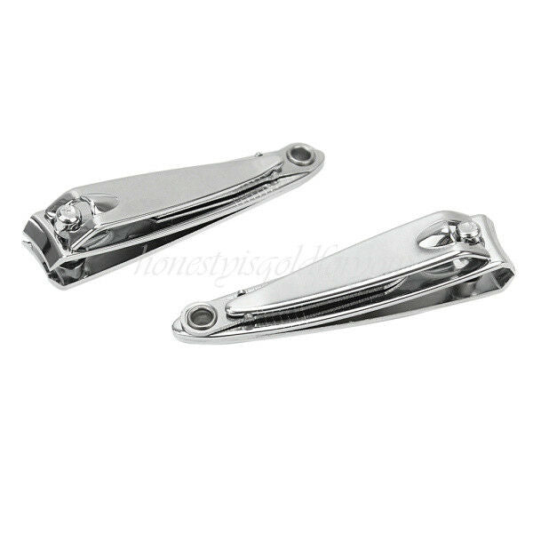 2Pcs Stainless Steel Toe Nail Clipper Cutter Trimmer Manicure Pedicure Tool