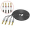 2x Hi-end 10ft 12 Gauge Hifi Speaker Cable Wire with 8pcs 4mm Banana Plugs