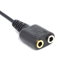 Black 2.5mm Plug To 3.5mm Headphone+Mic Jack Adapter Cable For Panasonic Phon-