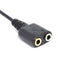 Black 2.5mm Plug To 3.5mm Headphone+Mic Jack Adapter Cable For Panasonic Phon-