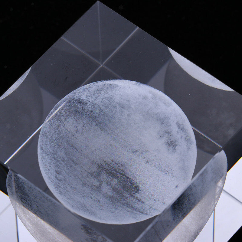 Moon Crystal Cube Paperweight Fengshui Crystal Cube Home Decoration Props