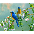 Full Round Drill 5D Diy Diamond Painting "Bird & Flower" Embroidery Cross S W1D1