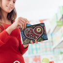 DIY Heart Special Shaped Diamond Painting Women Wristlet Bag Zipper Wallet