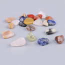 21Pcs/Pack Palm Tumblestone Crystals Gemstones Minaiture for Home Decor Gift