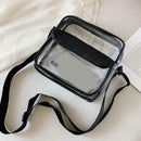 Women Shoulder Crossbody Handbags Square Messenger Transparent PVC Totes